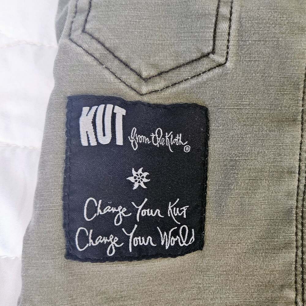 KUT from the Kloth Alice Camo Cut Off Jean Shorts Size 6 - Picture 7 of 8